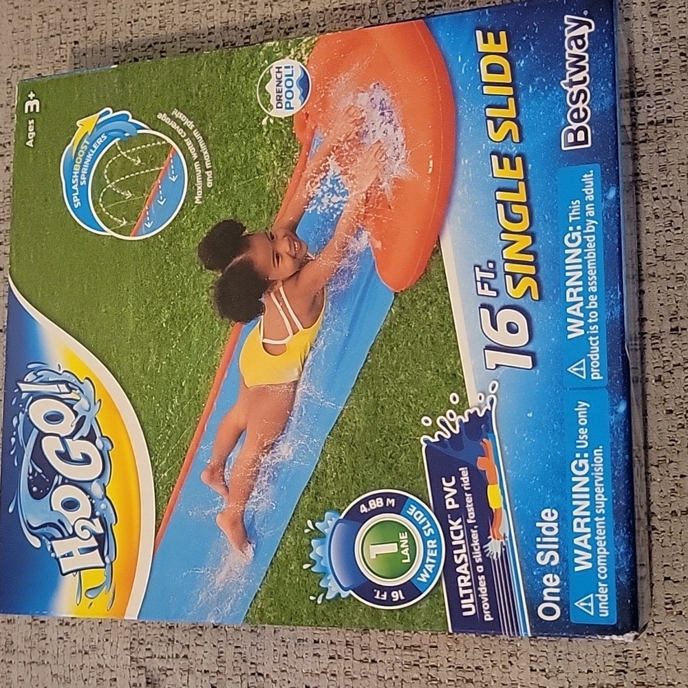 Bestway 16 ft. inflatable water slide. Brand new. Never opened.